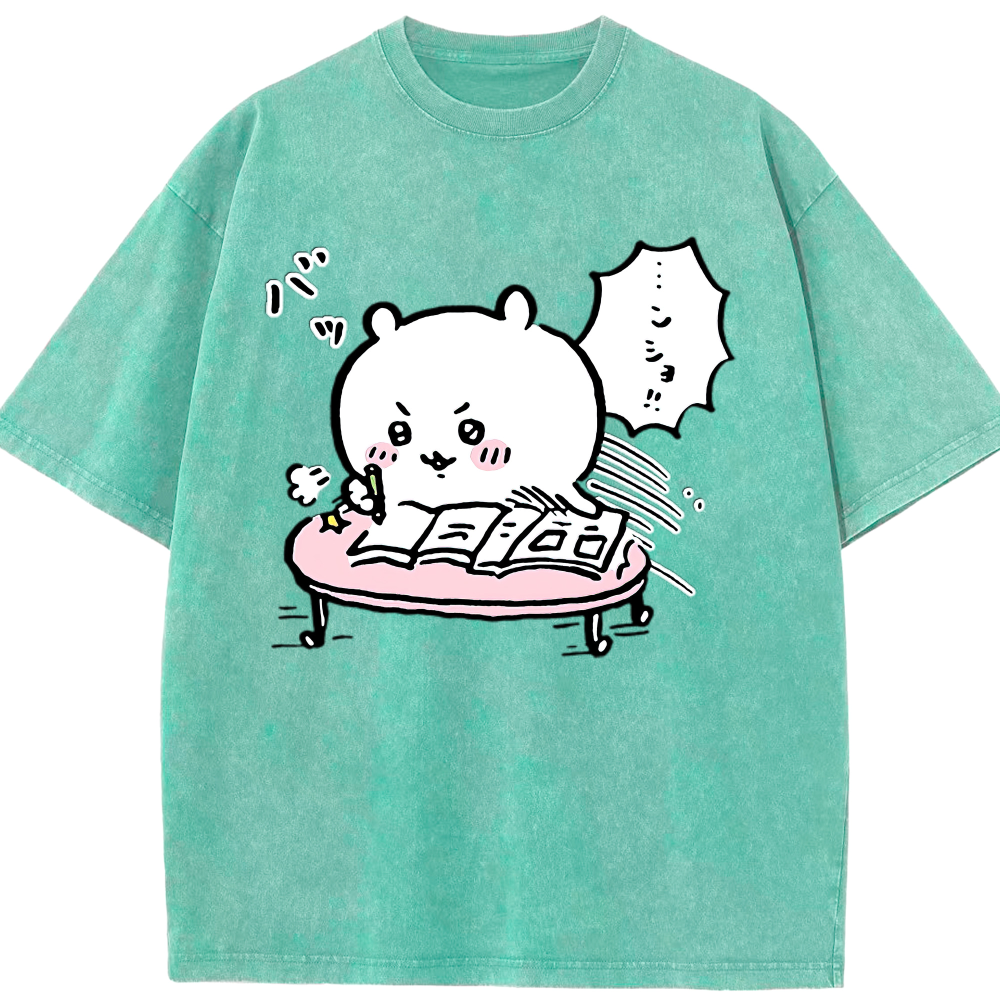 （画像用） ちいかわ ちいかわ Chii-kawa chiikawa 綿100% ヴィンテージ風 半袖Tシャツ（フロントプリント）
